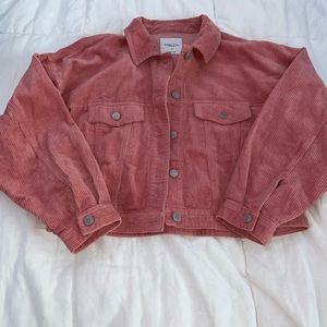 Pink cropped Jean jacket